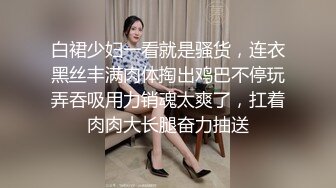 白裙少妇一看就是骚货，连衣黑丝丰满肉体掏出鸡巴不停玩弄吞吸用力销魂太爽了，扛着肉肉大长腿奋力抽送