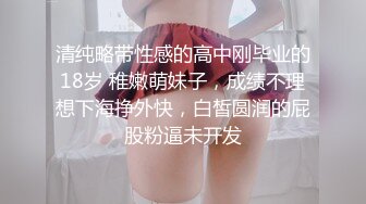 清纯略带性感的高中刚毕业的18岁 稚嫩萌妹子，成绩不理想下海挣外快，白皙圆润的屁股粉逼未开发