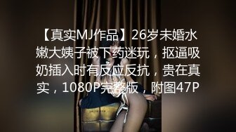 【真实MJ作品】26岁未婚水嫩大姨子被下药迷玩，抠逼吸奶插入时有反应反抗，贵在真实，1080P完整版，附图47P