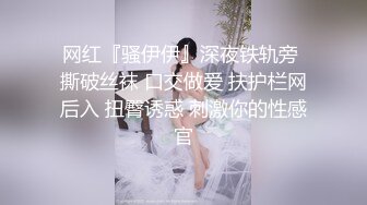 网红『骚伊伊』深夜铁轨旁 撕破丝袜 口交做爱 扶护栏网后入 扭臀诱惑 刺激你的性感官